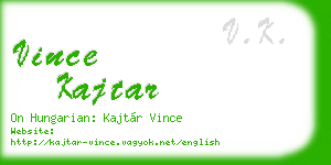 vince kajtar business card